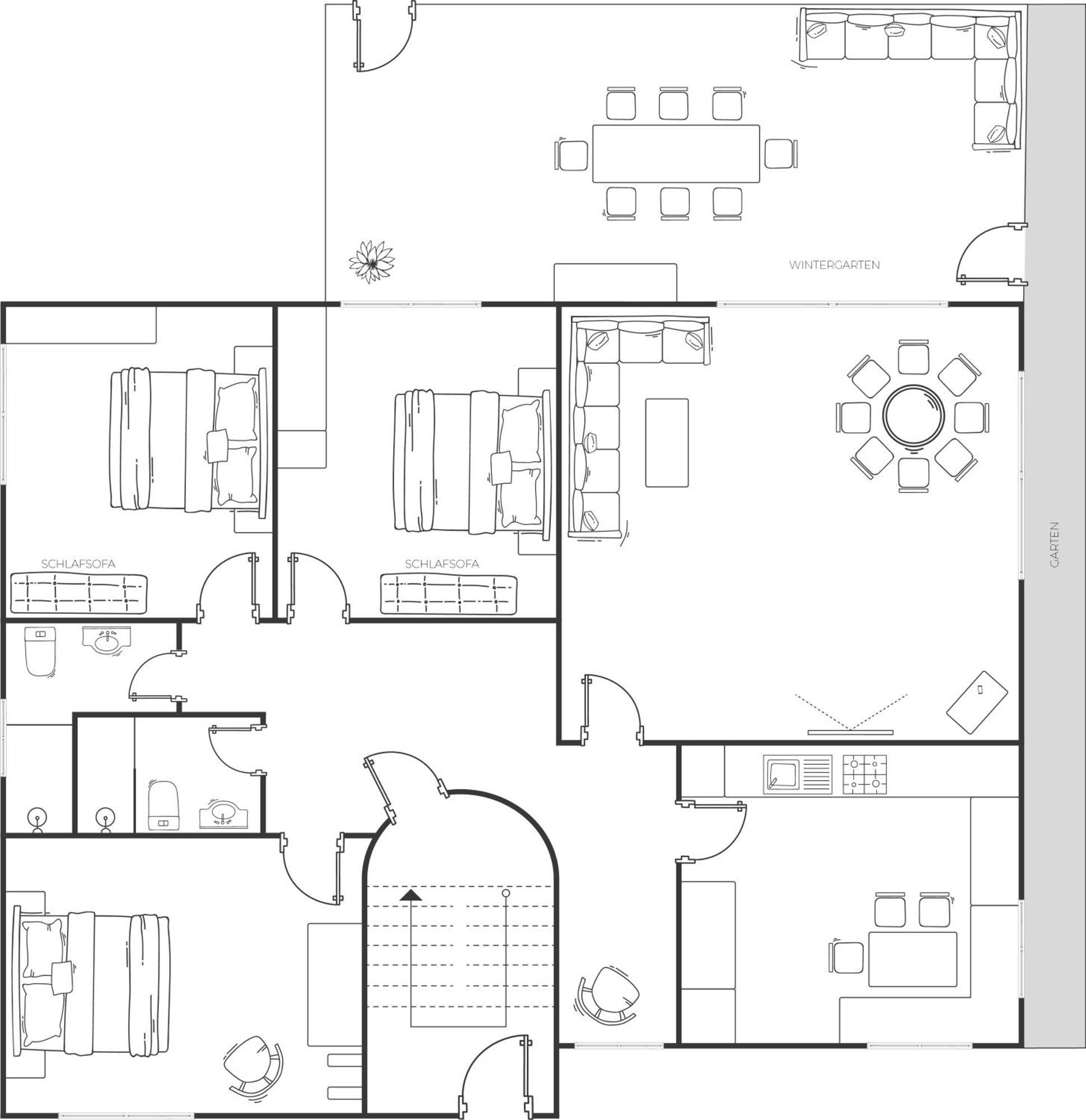 Appartement Rosengarten Langenfeld Room photo